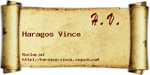 Haragos Vince névjegykártya